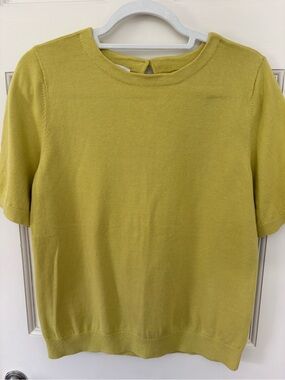 Talbots Short Sleeve Knit sweater in Chartreuse